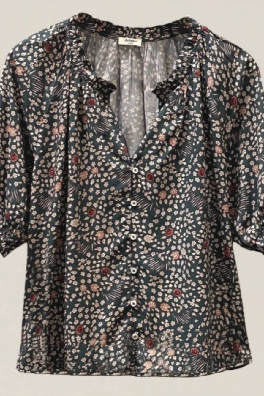 NEW DYLAN BY TRUE GRIT women's mia blouse in emerald